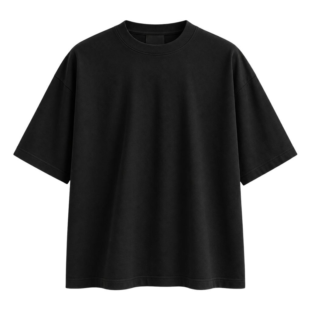 Premium Heavyweight Oversized Cotton T-Shirt – Black | EMMERGREY