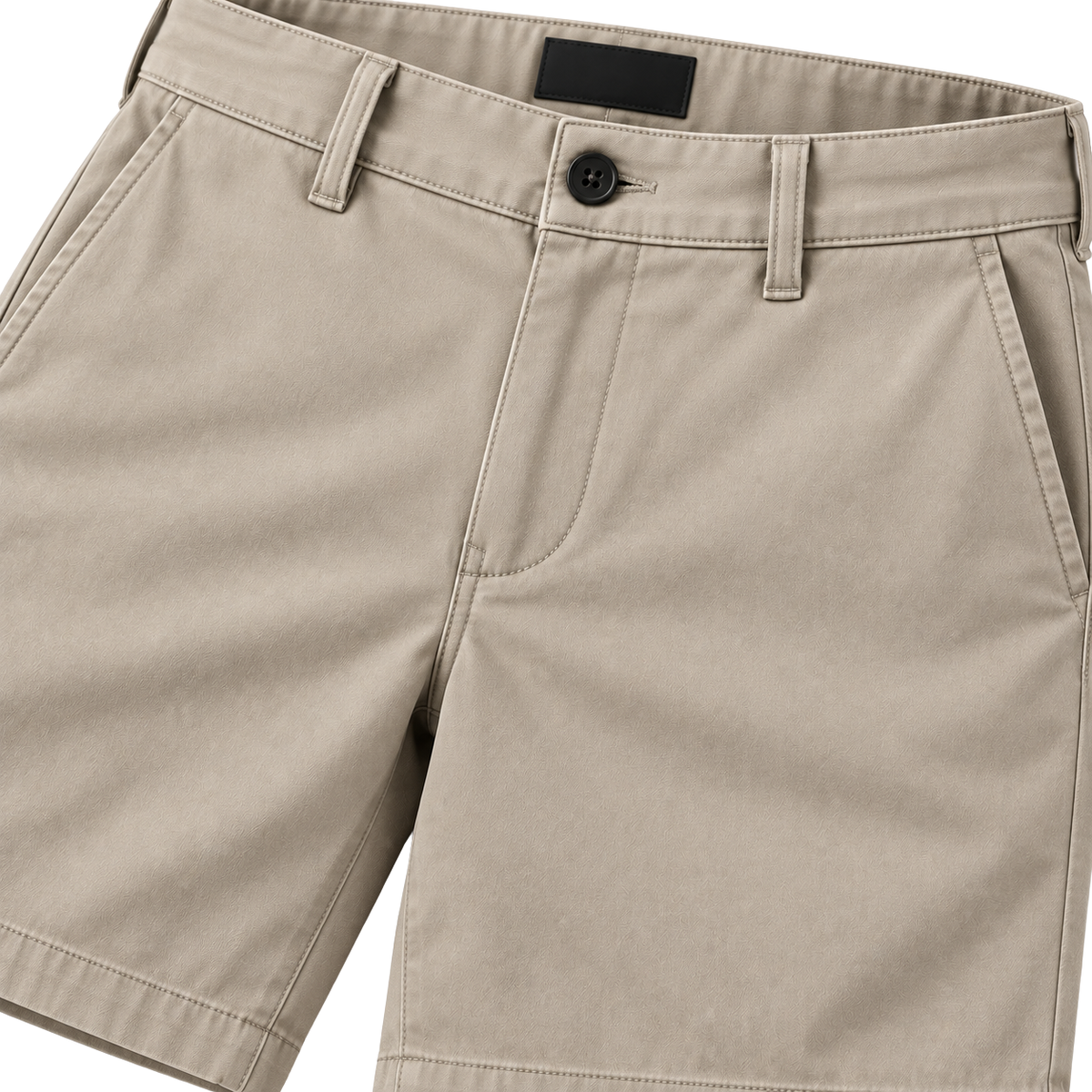 Premium Cotton Twill Tailored Shorts – Stone | EMMERGREY