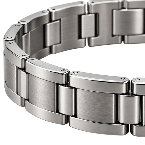 Brushed Stainless Steel Link Bracelet – Silver | EMMERGREY