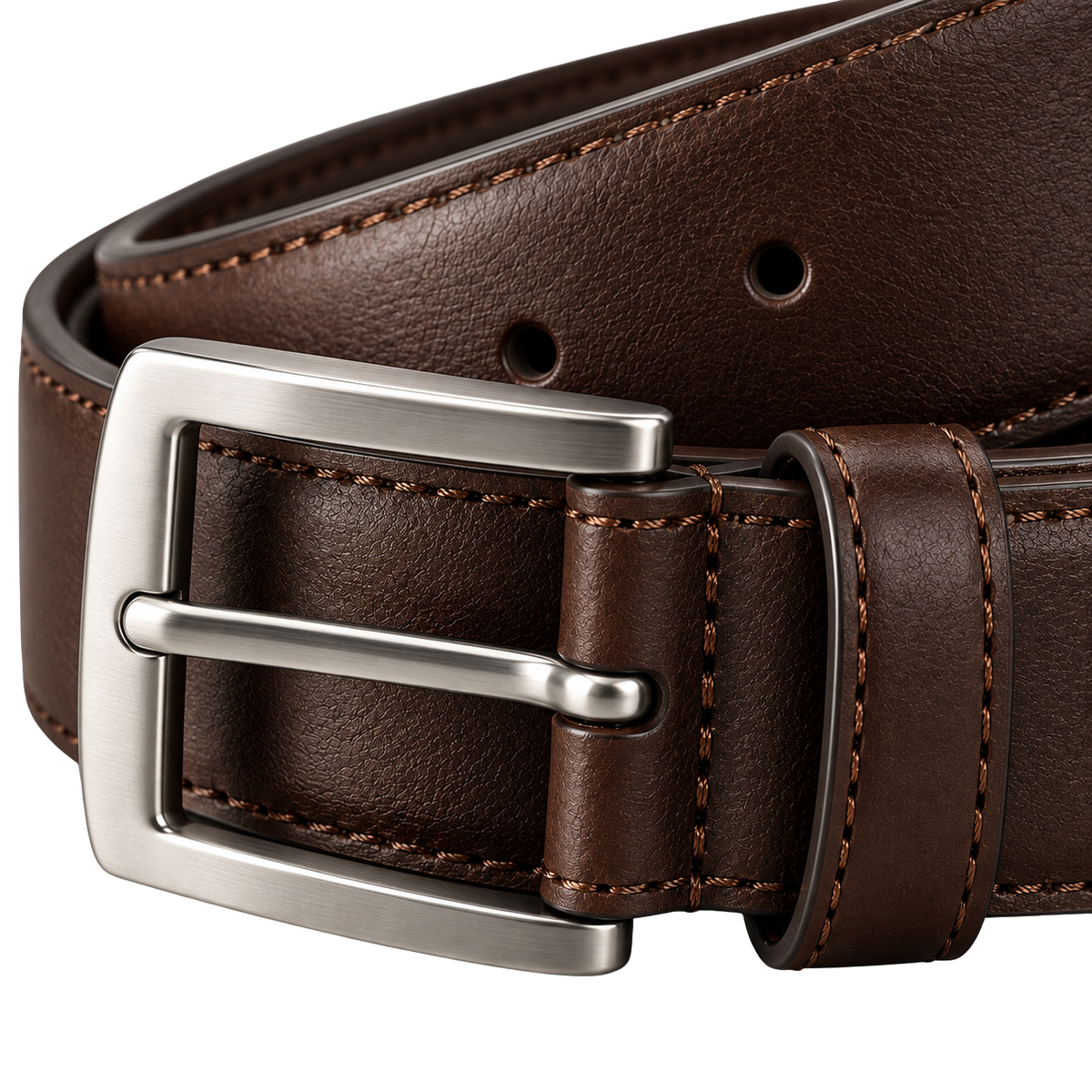 Premium Full-Grain Leather Belt – Dark Brown | EMMERGREY