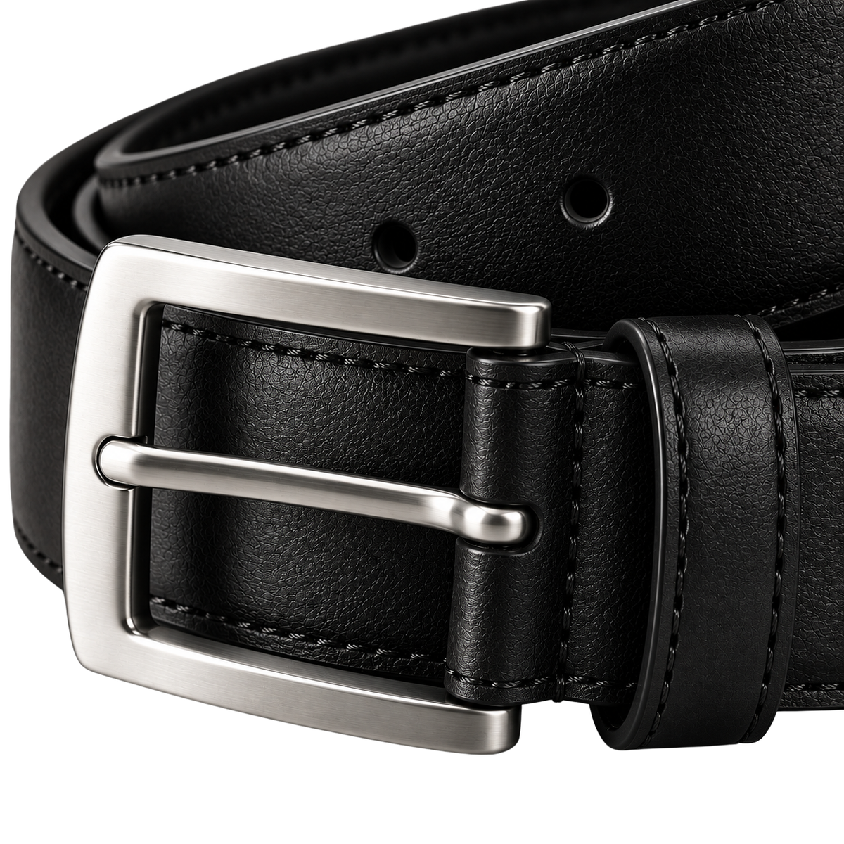 Premium Full-Grain Leather Belt – Black | EMMERGREY