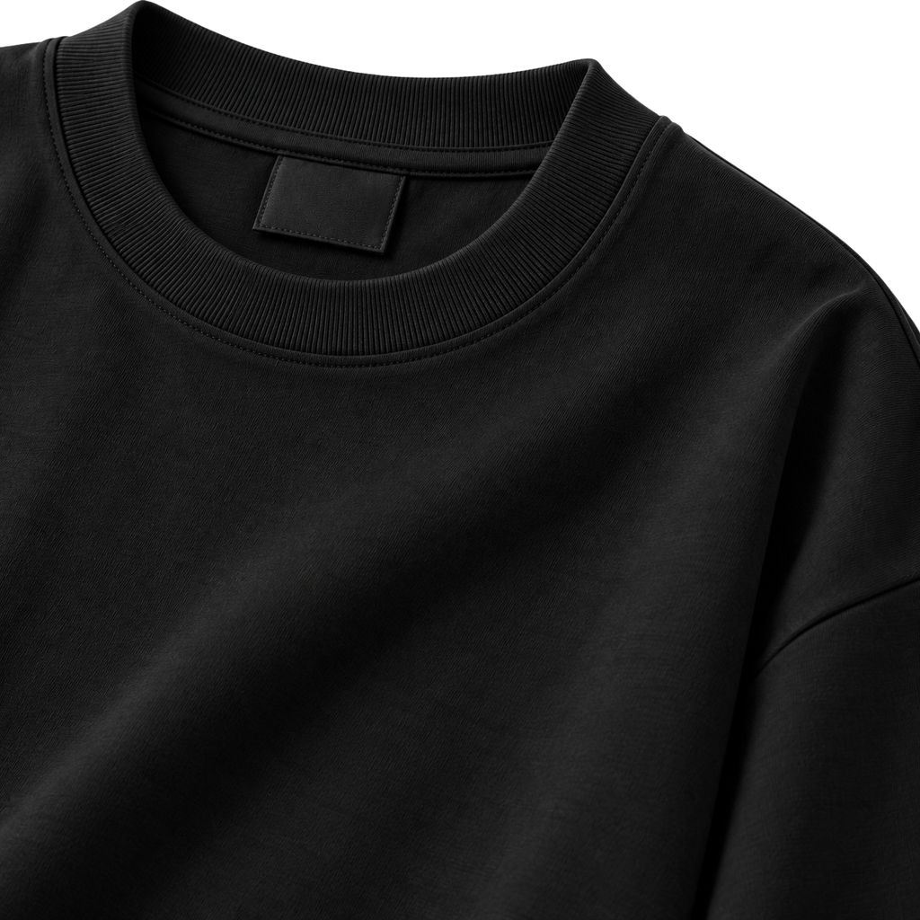 Premium Heavyweight Oversized Cotton T-Shirt – Black | EMMERGREY