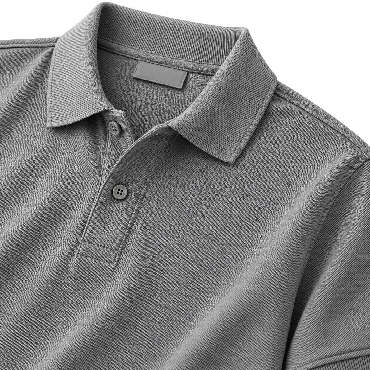 Premium Cotton Piqué Polo Shirt – Grey | EMMERGREY