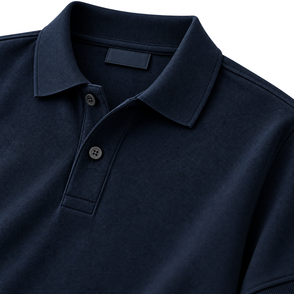 Premium Cotton Piqué Polo Shirt – Navy | EMMERGREY