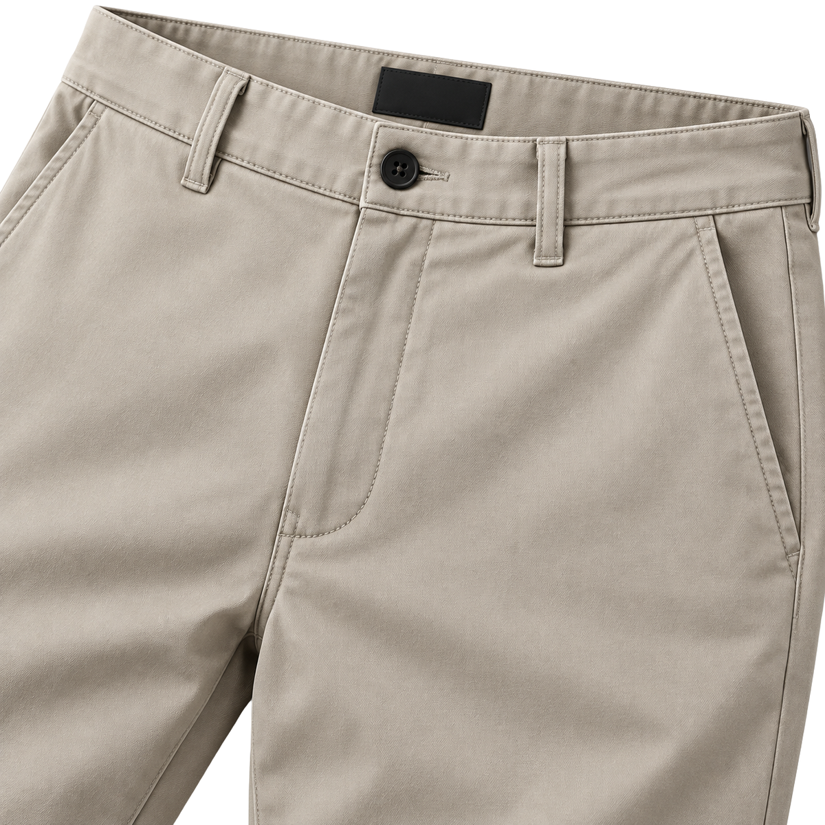 Premium Cotton Twill Chino Trousers – Stone | EMMERGREY